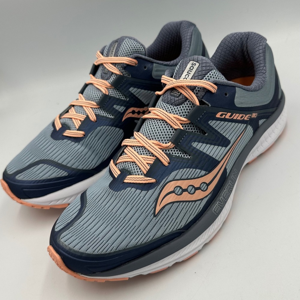 Saucony Guide ISO Running Shoes‎ Wmn 12 Slate Peach EXCELLENT Stability Athletic